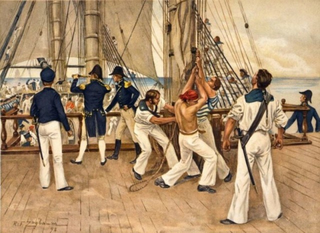 Протаскивание под килем - жуткая кара для провинившегося моряка или пирата