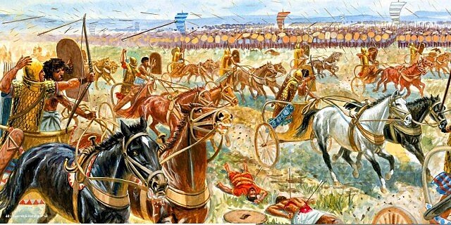 Битва при Мегиддо, художник — Джузеппе Рава