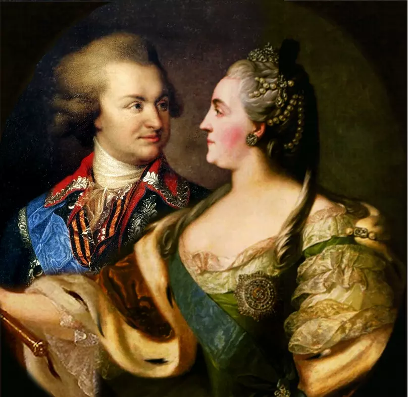 Екатерина Вторая и Князь Потёмкин Таврический